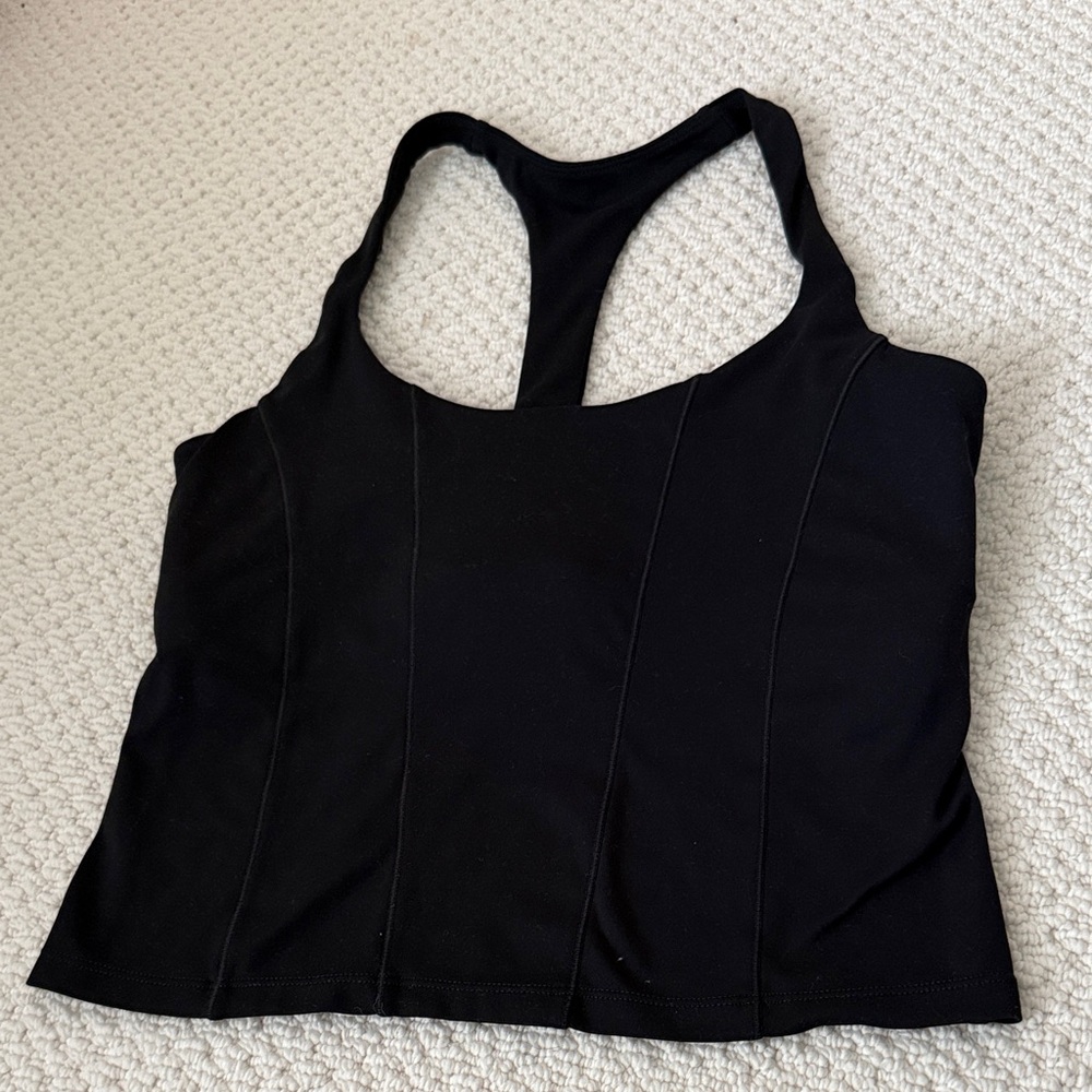 Black Women's Racerback Crop Top